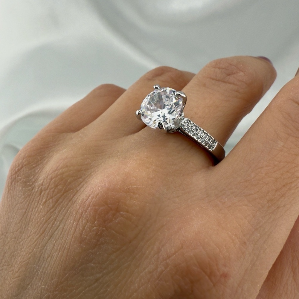 Lixury Wedding Silver Color Women's Ring
